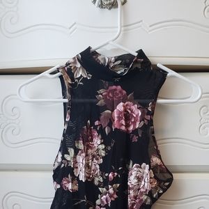 Floral, mesh bodysuit
